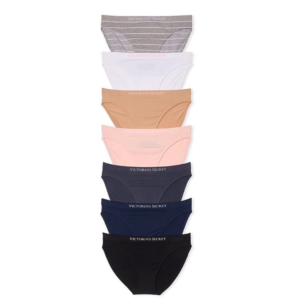 Victoria’s Secret 7-Pack Seamless Bikini Panties in Smooth Multicolor